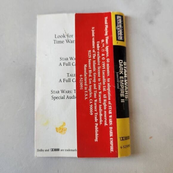 Star Wars Darth Vader vintage cassette tape cover dark empire II Luke lightsaber - Picture 2 of 3